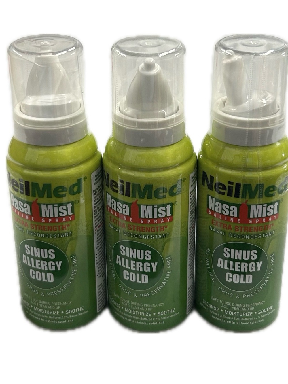 NeilMed NasaMist Sinus Allergy Cold Nasal Spray - Green (3 Pack)